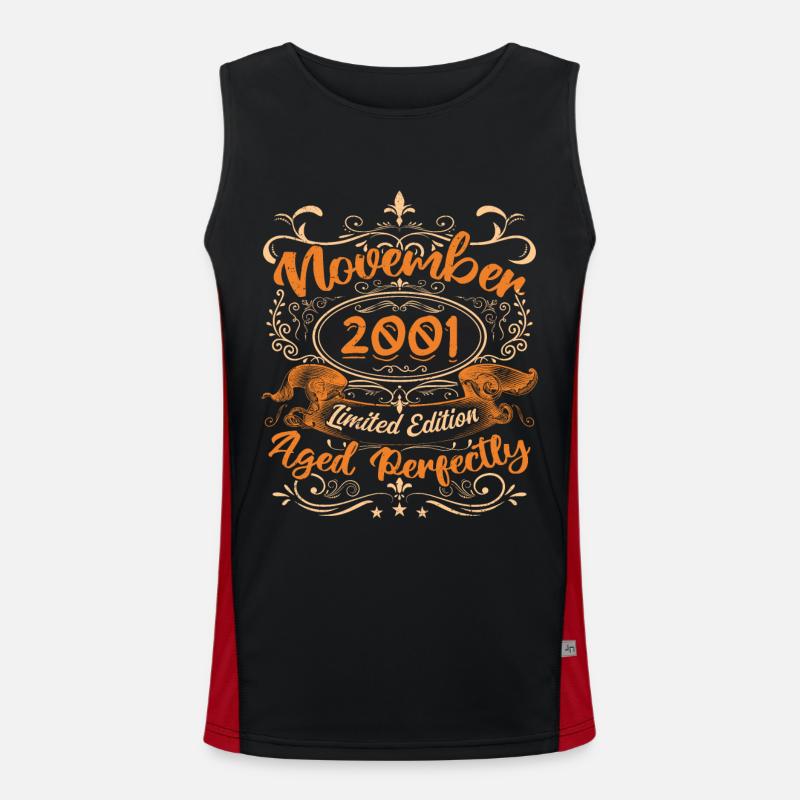 November 2001 Limitierte Auflage Funktionelles Kontrast-Tank Top für Männer 