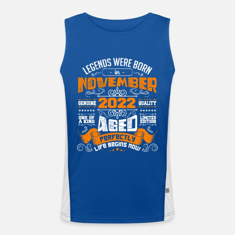 Legends were born in November 2022 Men's Functional Contrast Tank Top 