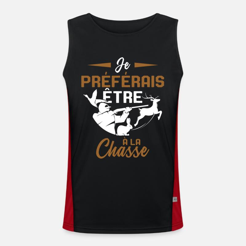 Idée Drôle De Cadeau De Chasse Pour Un Chasseur Débardeur respirant contrasté Homme 