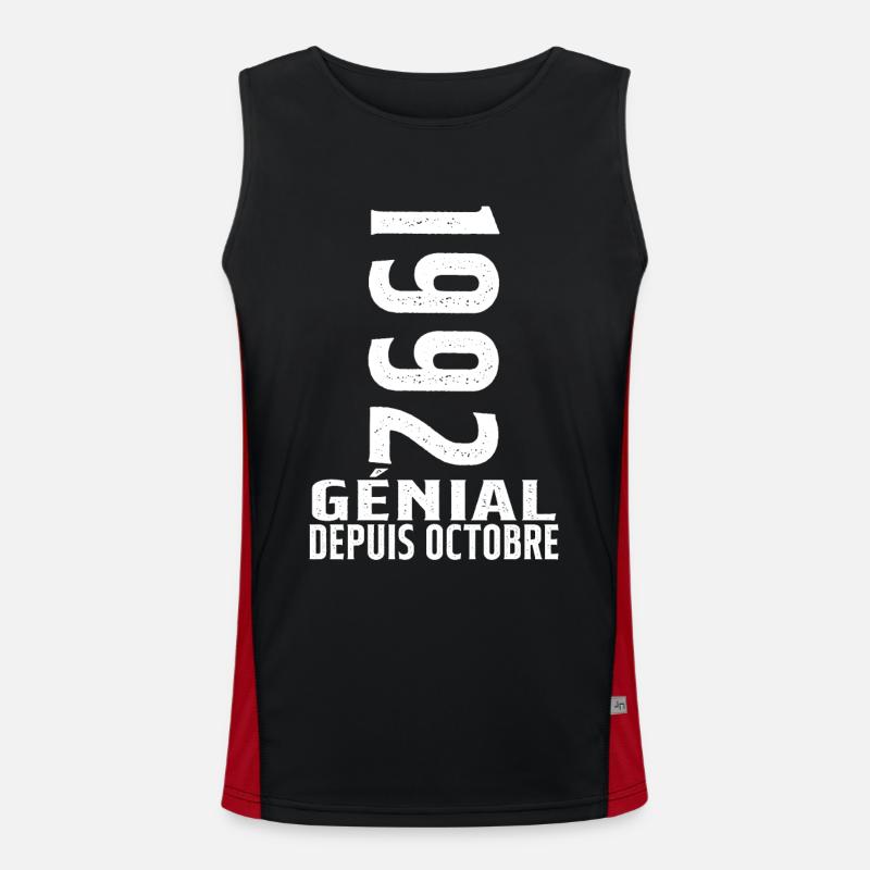 Génial(e) Depuis Octobre 1992 Débardeur respirant contrasté Homme 