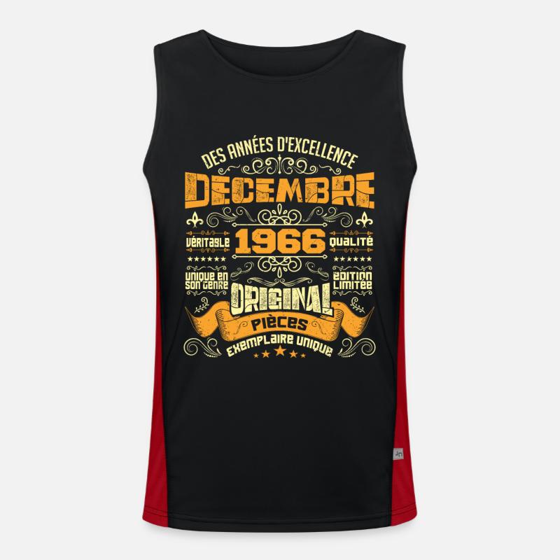 MILLÉSIME DÉCEMBRE 1966 ORIGINAL PIÈCES Débardeur respirant contrasté Homme 