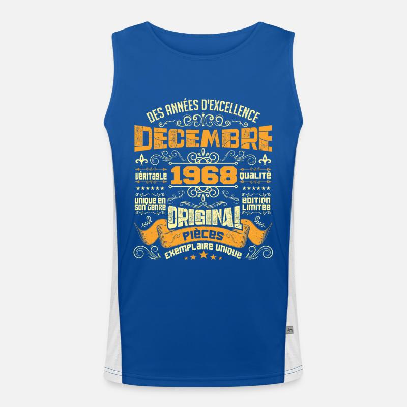 MILLÉSIME DÉCEMBRE 1968 ORIGINAL PIÈCES Débardeur respirant contrasté Homme 