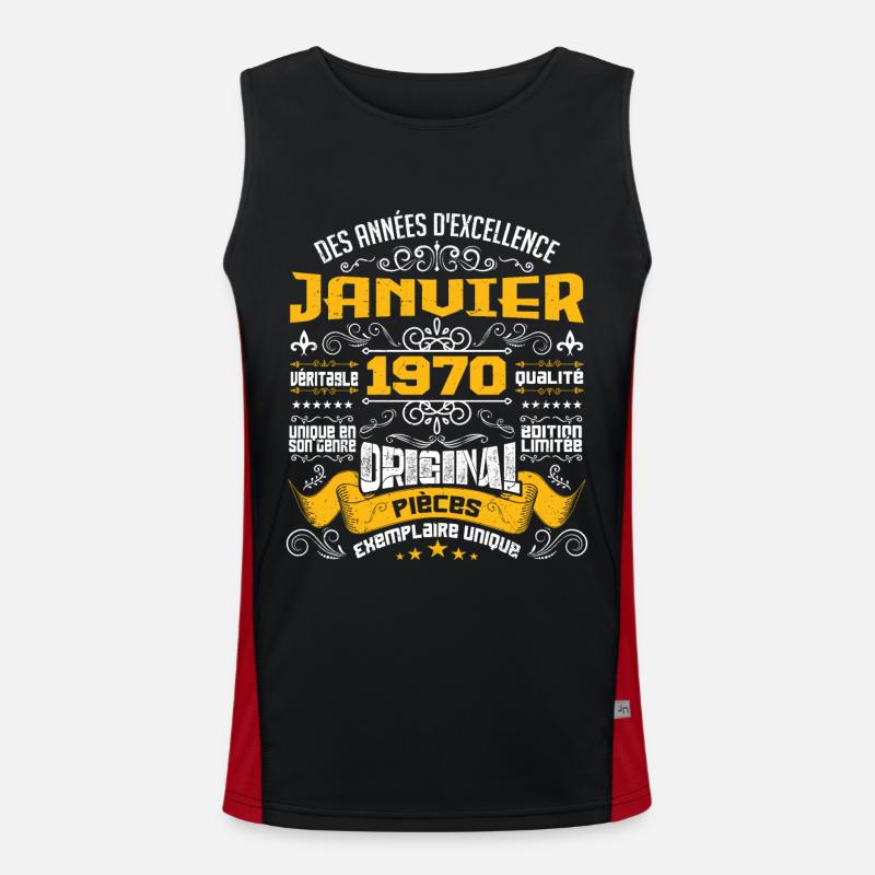 JANVIER 1970 | ORIGINAL PIÈCES Débardeur respirant contrasté Homme 