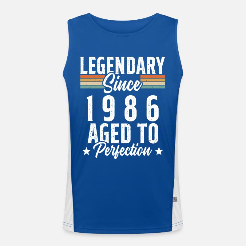 Legendary Since 1986 Cadeau D'anniversaire Débardeur respirant contrasté Homme 