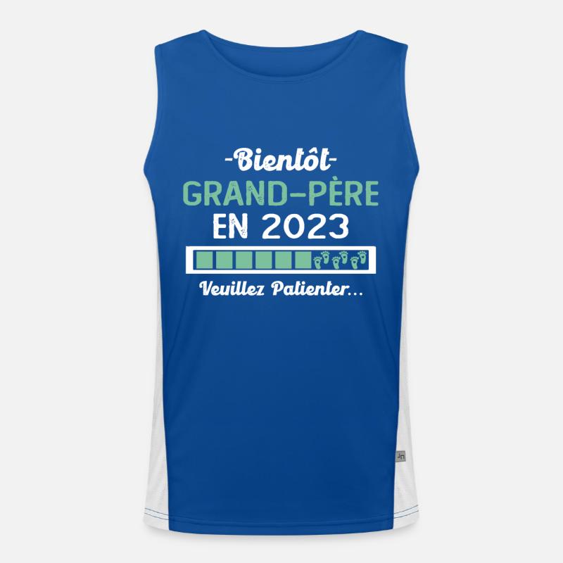 Bientôt Grand Père 2023 Cadeau Papy Débardeur respirant contrasté Homme 