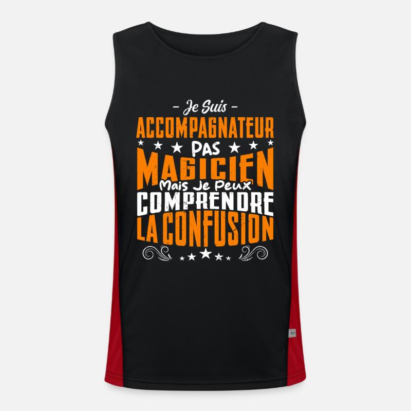 Je Suis Accompagnateur Pas Magicien Débardeur respirant contrasté Homme 