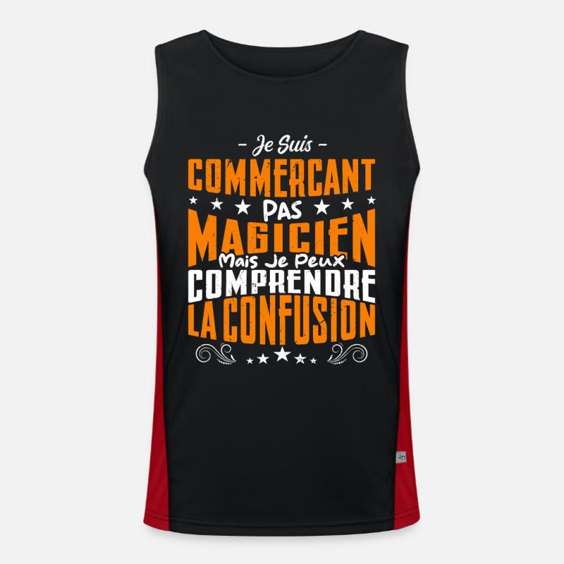 Je Suis Commerçant Pas Magicien Débardeur respirant contrasté Homme 