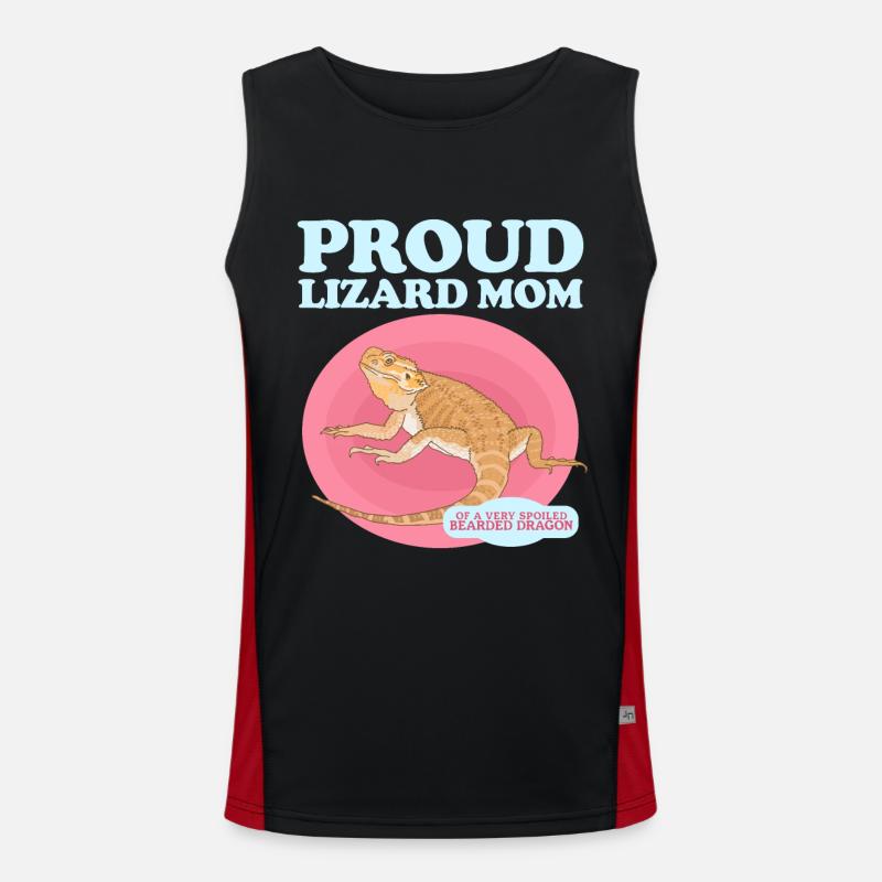 Bearded Dragon Mom Bearded Dragons Reptiles Gift Débardeur respirant contrasté Homme 