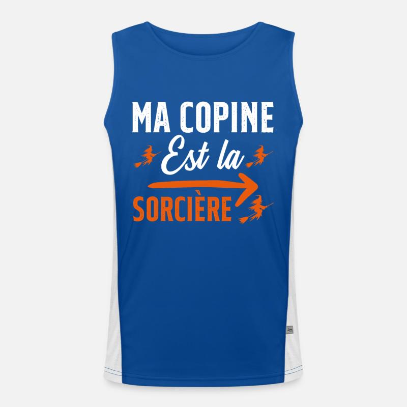 Ma Copine est La Sorcière Débardeur respirant contrasté Homme 