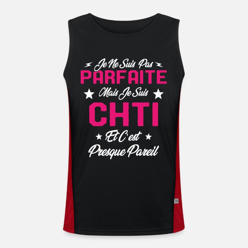 Je ne Suis pas Parfaite Mais je suis Chti Cadeau Débardeur respirant contrasté Homme 