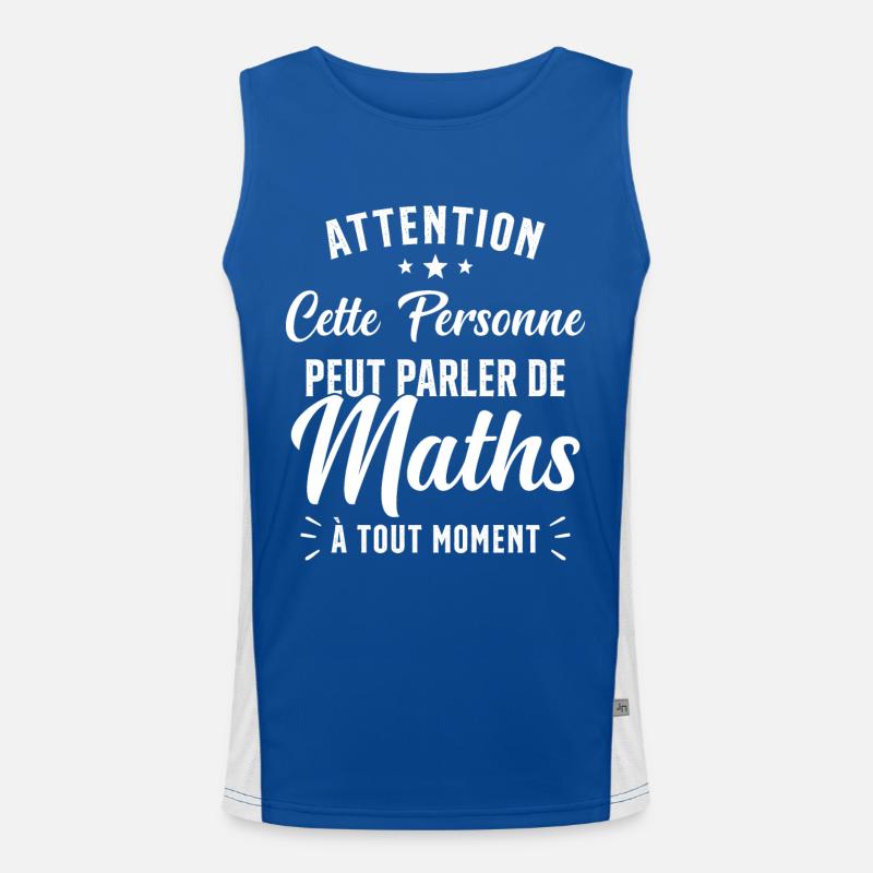 Prof de Maths Mathématique Cadeau Mathématicien Débardeur respirant contrasté Homme 