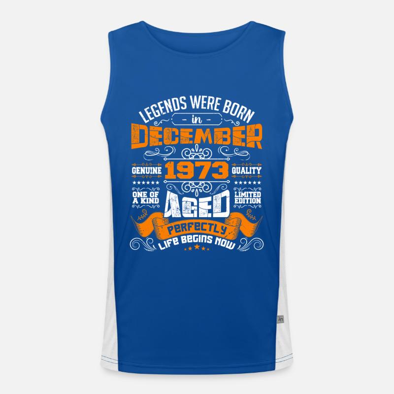Legends were born in December 1973 | gift Débardeur respirant contrasté Homme 