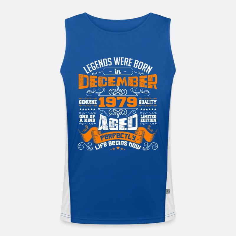 Legends were born in December 1979 | gift Débardeur respirant contrasté Homme 