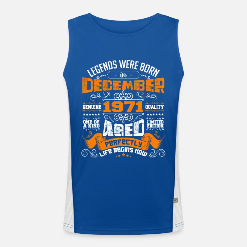 Legends were born in December 1971 | gift Débardeur respirant contrasté Homme 