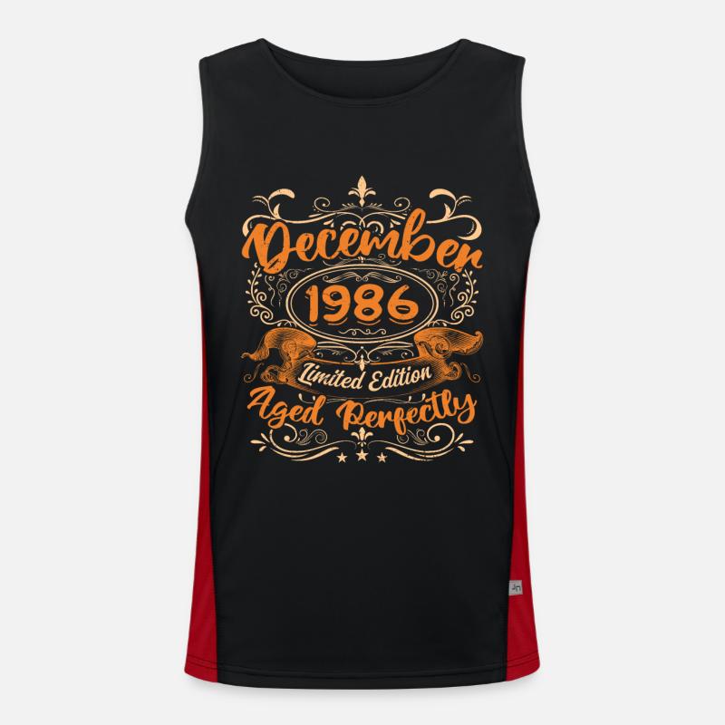 Dezember 1986 | Limitierte Auflage Funktionelles Kontrast-Tank Top für Männer 