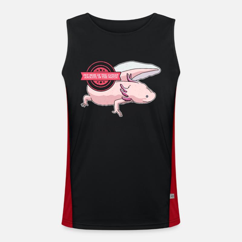 Axolotl Mom Schwanzlurch Axolotls Geschenk Funktionelles Kontrast-Tank Top für Männer 