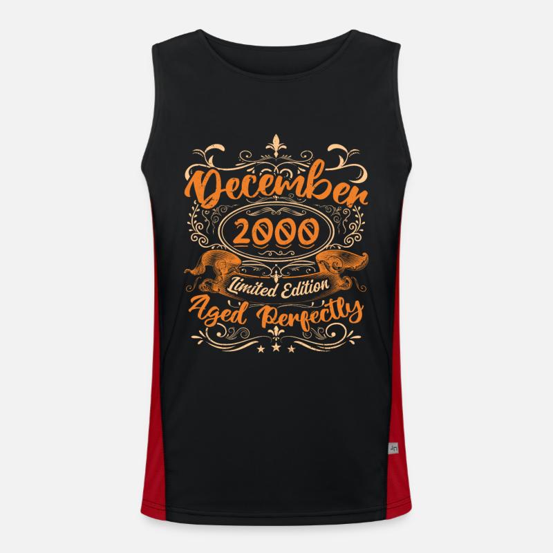 December 2000 | Limited Edition - Men's Functional Contrast Tank Top - black/red