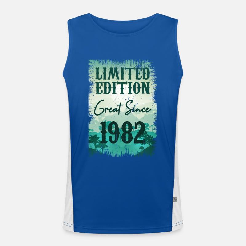 Einzigartig seit 1982 Funktionelles Kontrast-Tank Top für Männer 