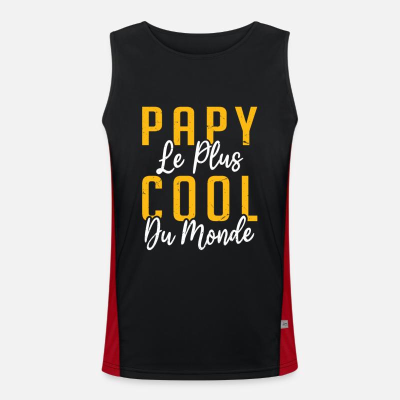 Papy le Plus Cool du monde Débardeur respirant contrasté Homme 