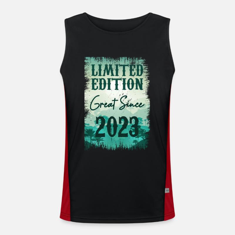 Einzigartig seit 2023 Funktionelles Kontrast-Tank Top für Männer 