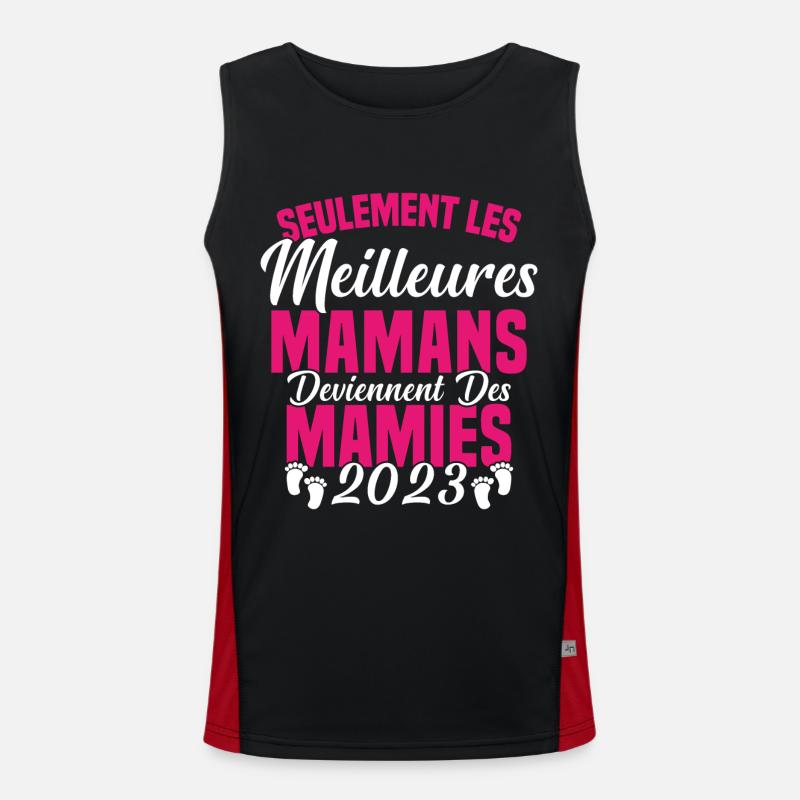 Les Meilleures Mamans Deviennent des Mamie 2023 Débardeur respirant contrasté Homme 