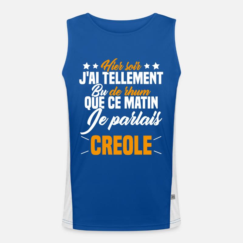 Hier soir j ai tellement bu de rhum Débardeur respirant contrasté Homme 