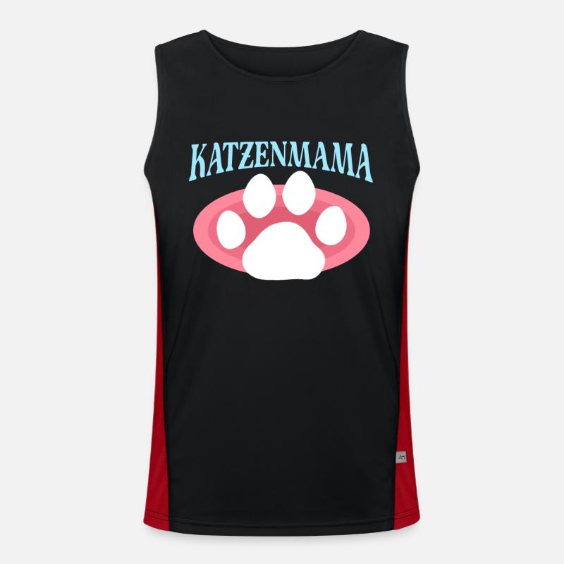 Katzenmama Katzen Katzenbesitzer Geschenk Funktionelles Kontrast-Tank Top für Männer 