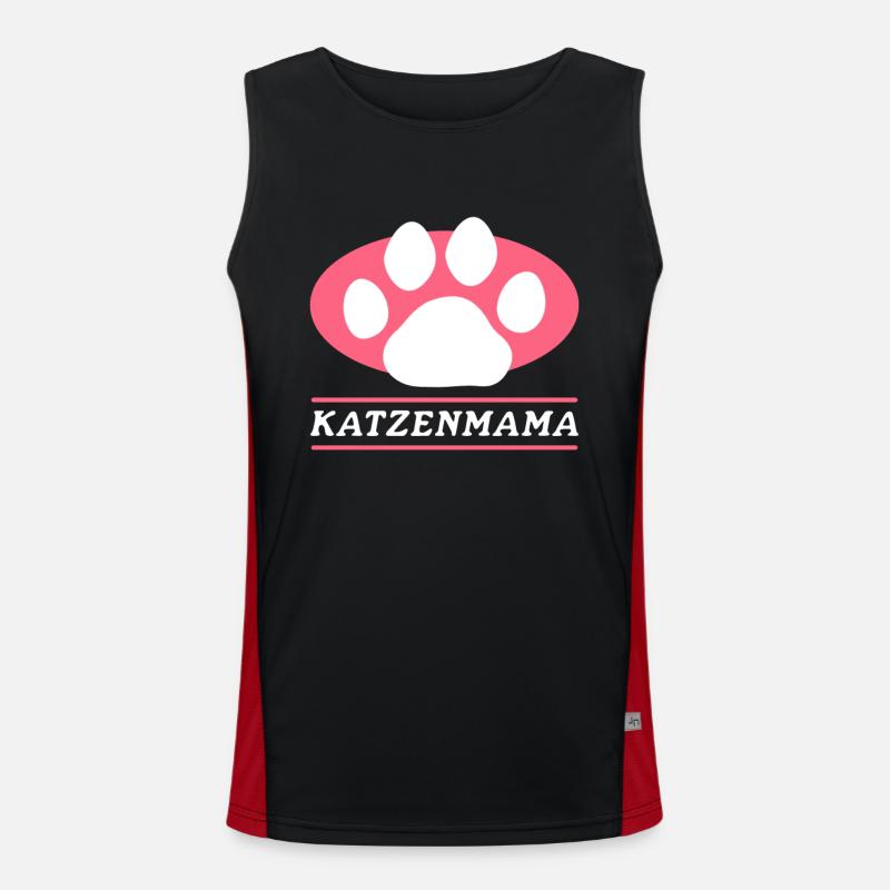 Katzenmama Katze Katzenbesitzer Geschenk Funktionelles Kontrast-Tank Top für Männer 