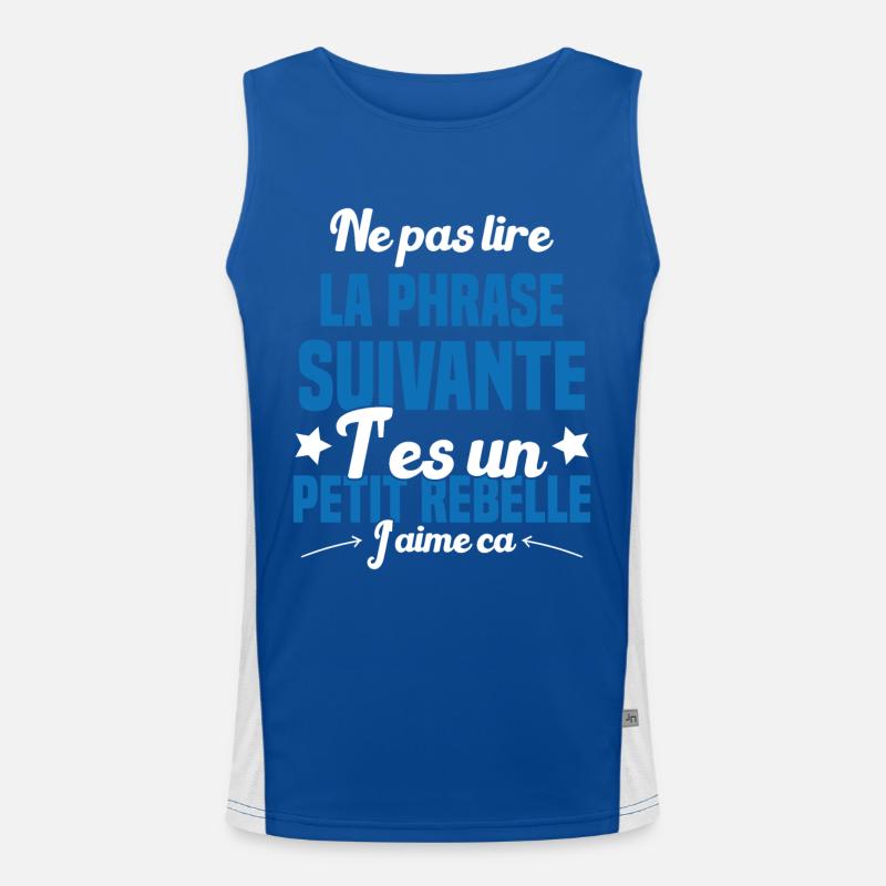 Ne pas lire la phrase suivante Débardeur respirant contrasté Homme 