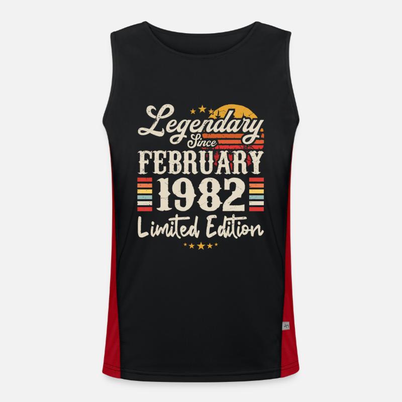 Legendary Since February 1982 | Limited Edition Débardeur respirant contrasté Homme 