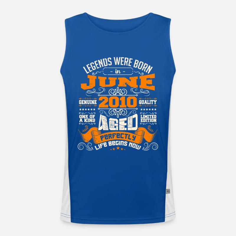 Legends wurden im Juni 2010 geboren | limitierte Auflage Funktionelles Kontrast-Tank Top für Männer 