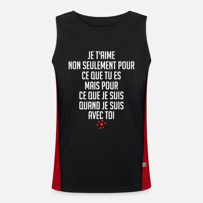 Je t'aime pour ce que tu es Débardeur respirant contrasté Homme 