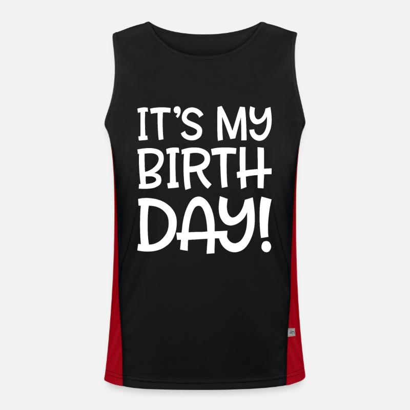 c'est mon anniversaire Débardeur respirant contrasté Homme 