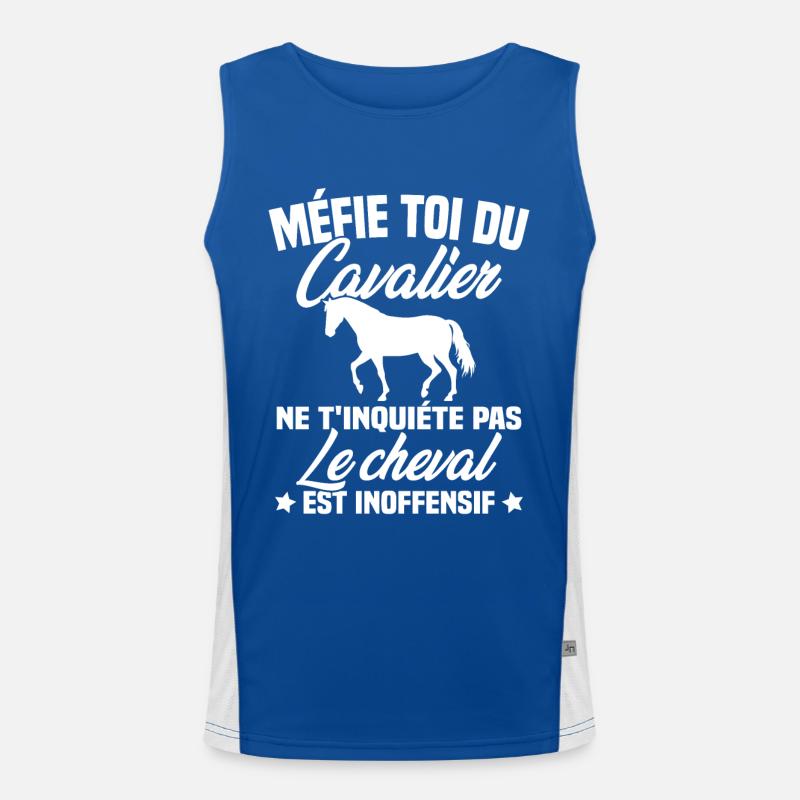 Drôle Cadeau Pour Un Cheval Et Un Cavalier Débardeur respirant contrasté Homme 