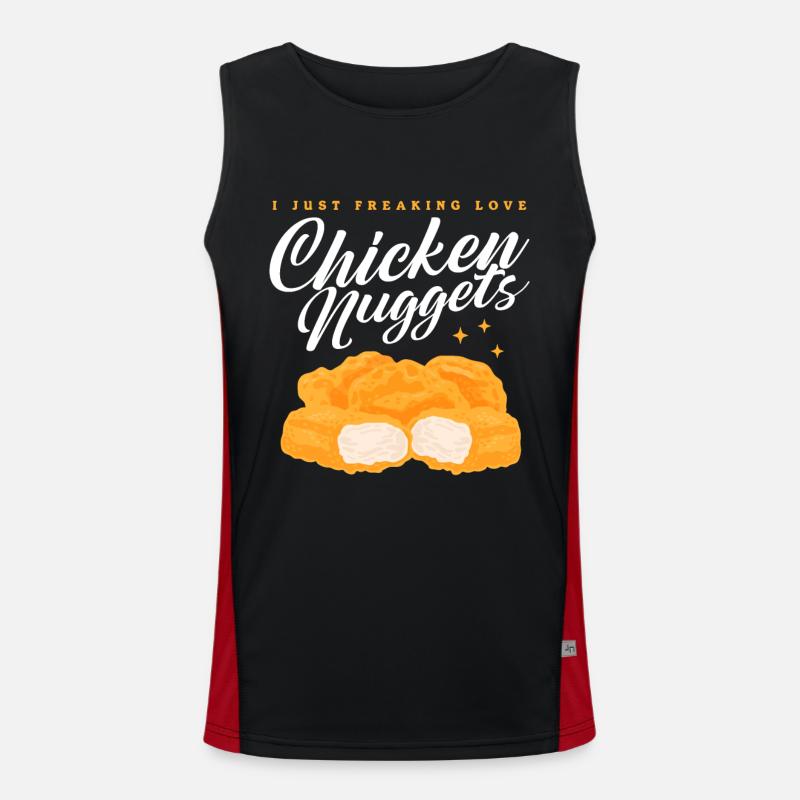 Pépites de poulet Restauration rapide | Cadeau Chicken Nuggets Débardeur respirant contrasté Homme 
