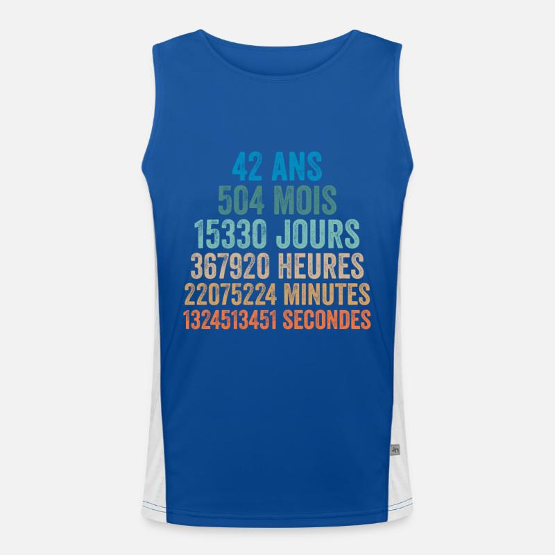 42 Ans Anniversaire - cadeau d'anniversaire Débardeur respirant contrasté Homme 