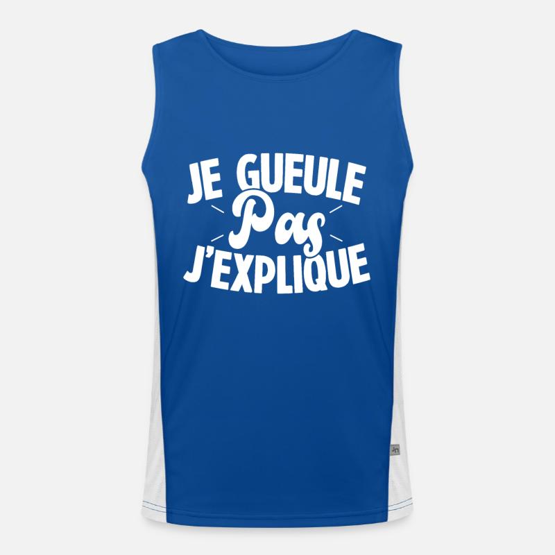 Je gueule pas j'explique Débardeur respirant contrasté Homme 
