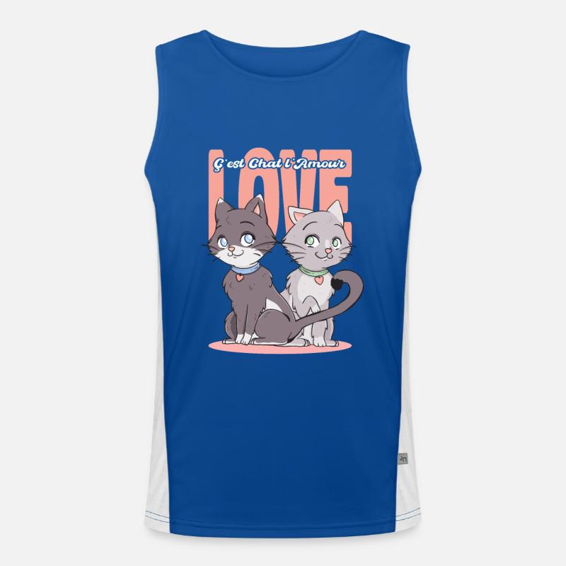 C'est Chat L'amour Débardeur respirant contrasté Homme 