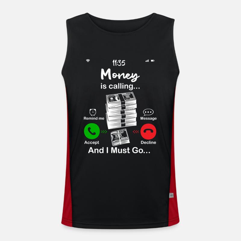 Geld ruft Funktionelles Kontrast-Tank Top für Männer 