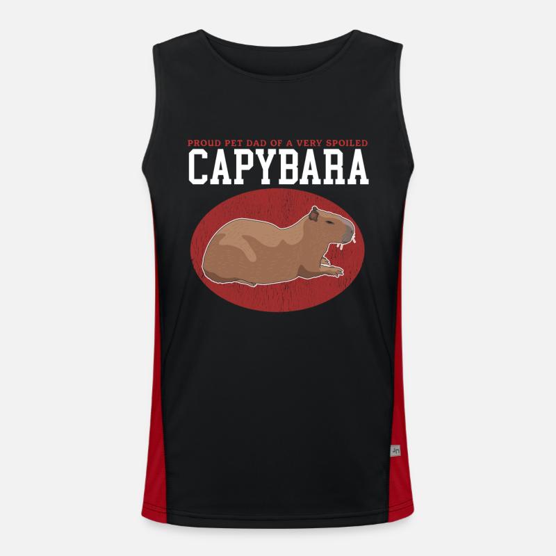 Papa Capybara | Capybaras Capybaras Cadeau Débardeur respirant contrasté Homme 