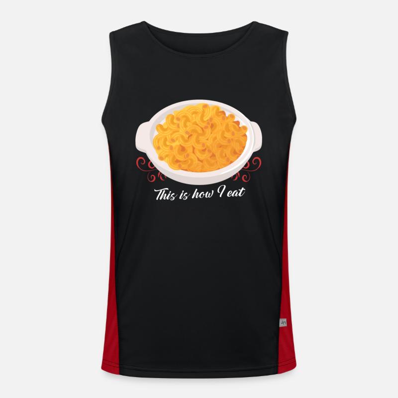 Macaroni au fromage | Mac et fromage cadeau Débardeur respirant contrasté Homme 