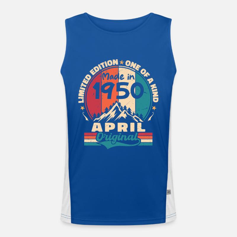The legends were born in April 2023 Gift Men's Functional Contrast Tank Top 