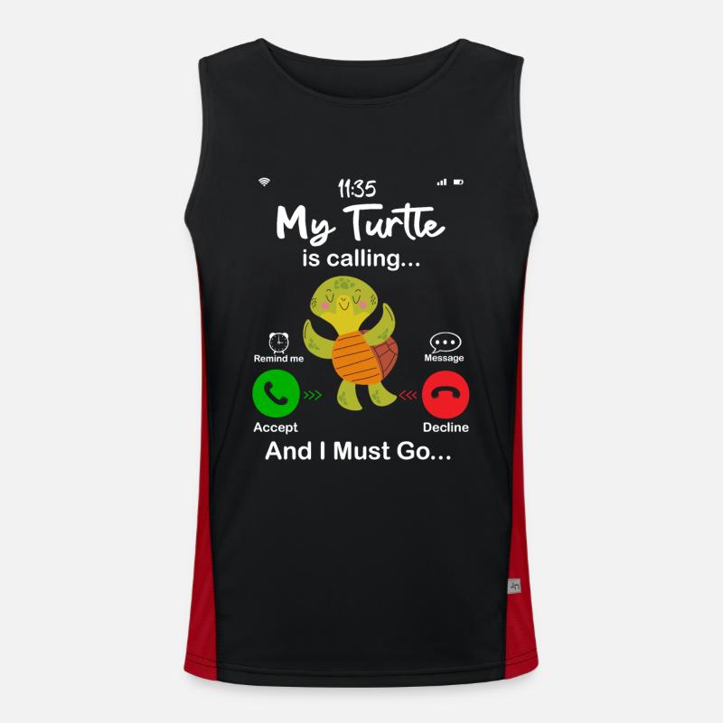 My Turtle Is Calling Débardeur respirant contrasté Homme 