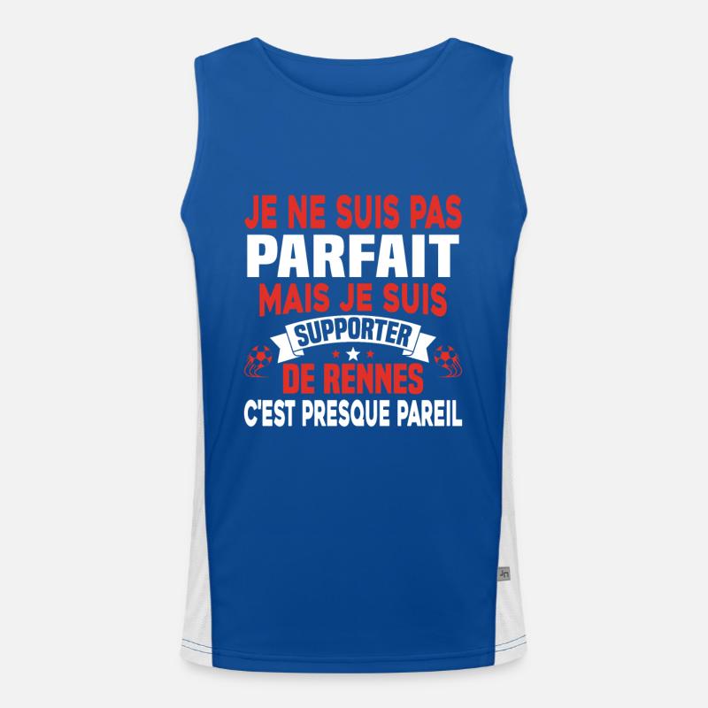 Pas Parfait mais Je suis Supporter de Rennes Débardeur respirant contrasté Homme 