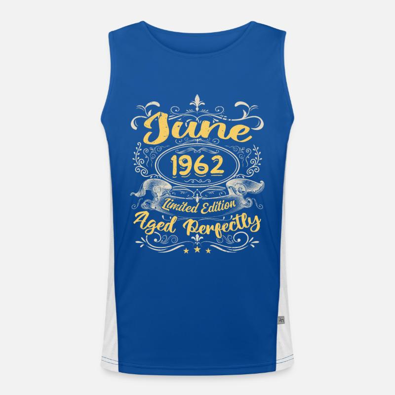 Juni 1962| Vintage Geschenk Funktionelles Kontrast-Tank Top für Männer 