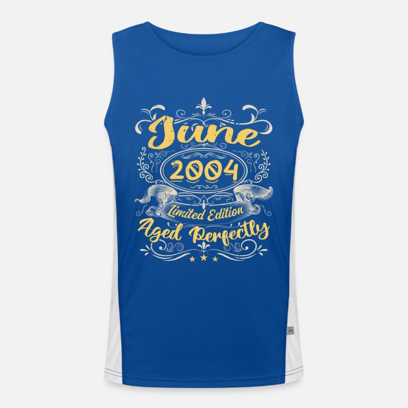 Juni 2004 | Vintage Geschenk 2004 Funktionelles Kontrast-Tank Top für Männer 