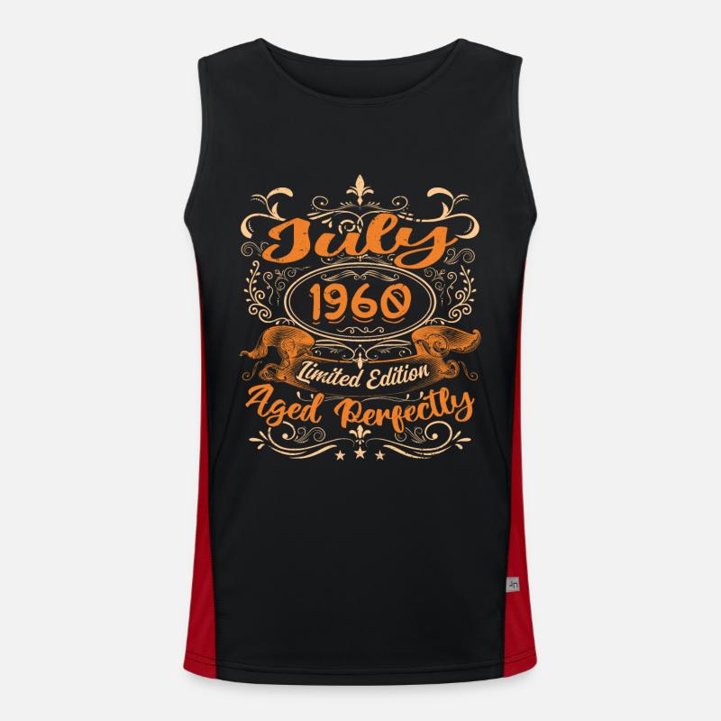 Juli 1960 Jubiläum Vintage Geschenkidee 1960 Funktionelles Kontrast-Tank Top für Männer 