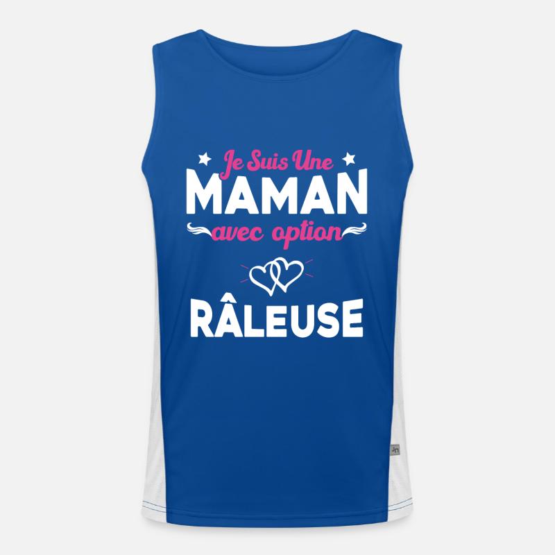 Je suis une maman avec option râleuse Débardeur respirant contrasté Homme 