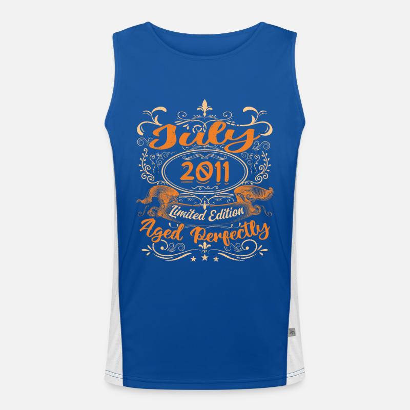 Juli 2011 Jubiläums Vintage Geschenkidee 2011 Funktionelles Kontrast-Tank Top für Männer 