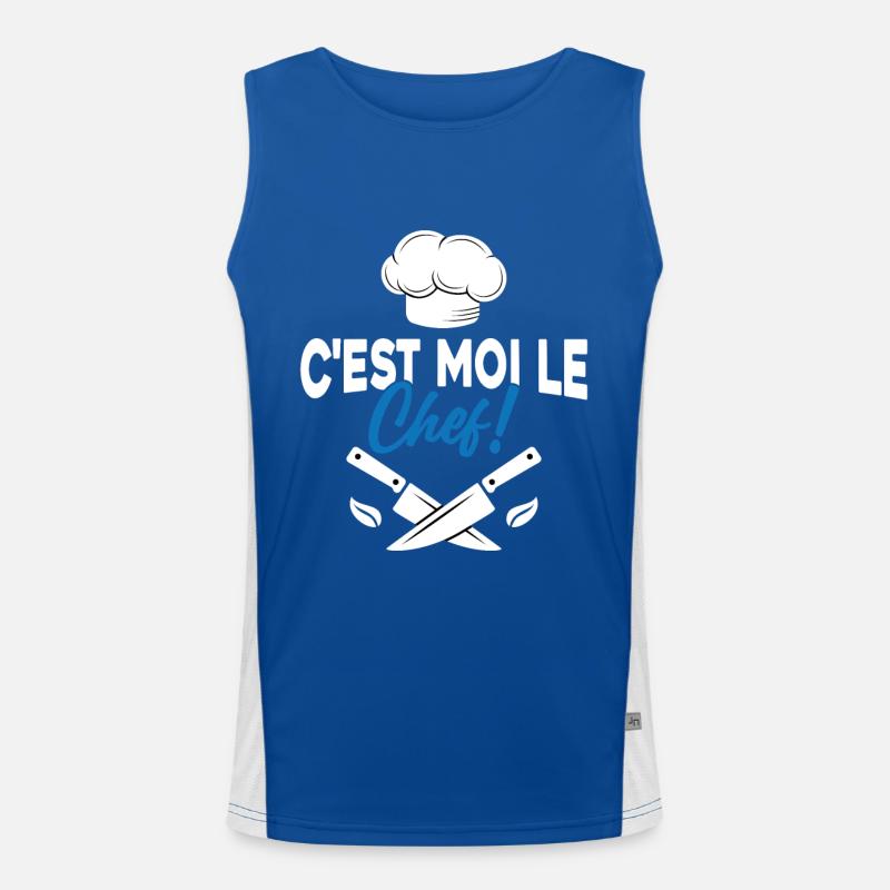 C'est moi le chef Toque de cuisinier Débardeur respirant contrasté Homme 